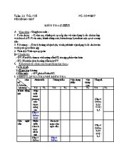 Giáo án Ngữ văn Lớp 8 - Tiết 128 Kiểm tra 1 tiết - Năm học 2016-2017